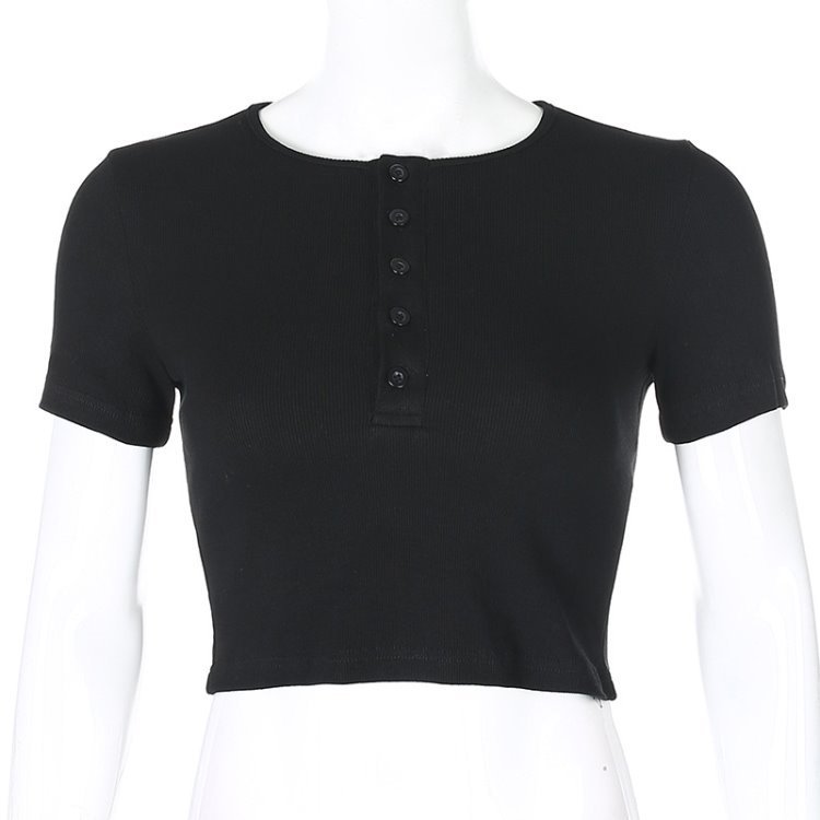 Button Crop Top