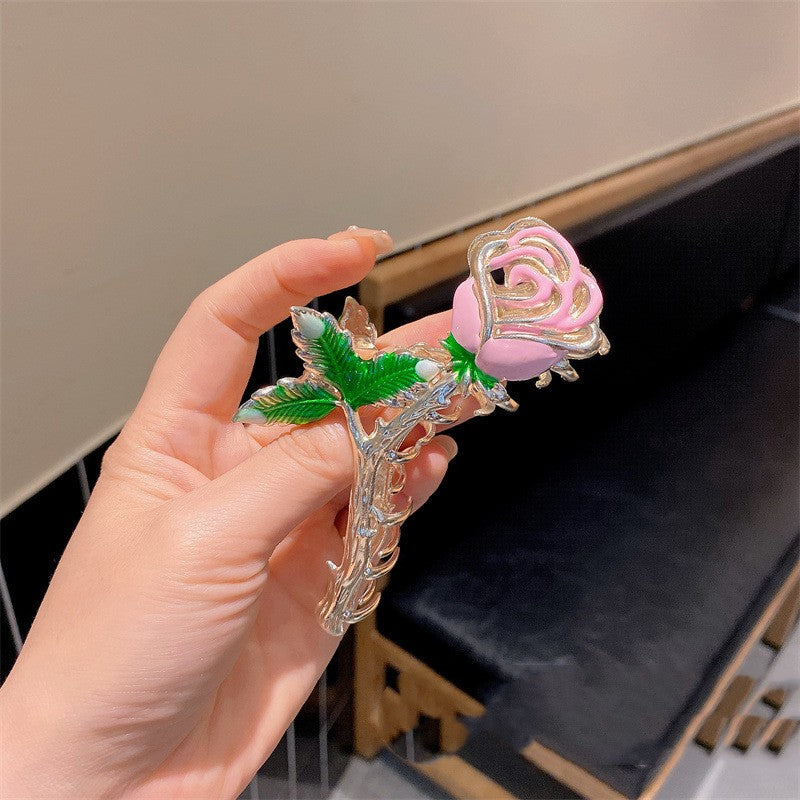 Rosy hair clip