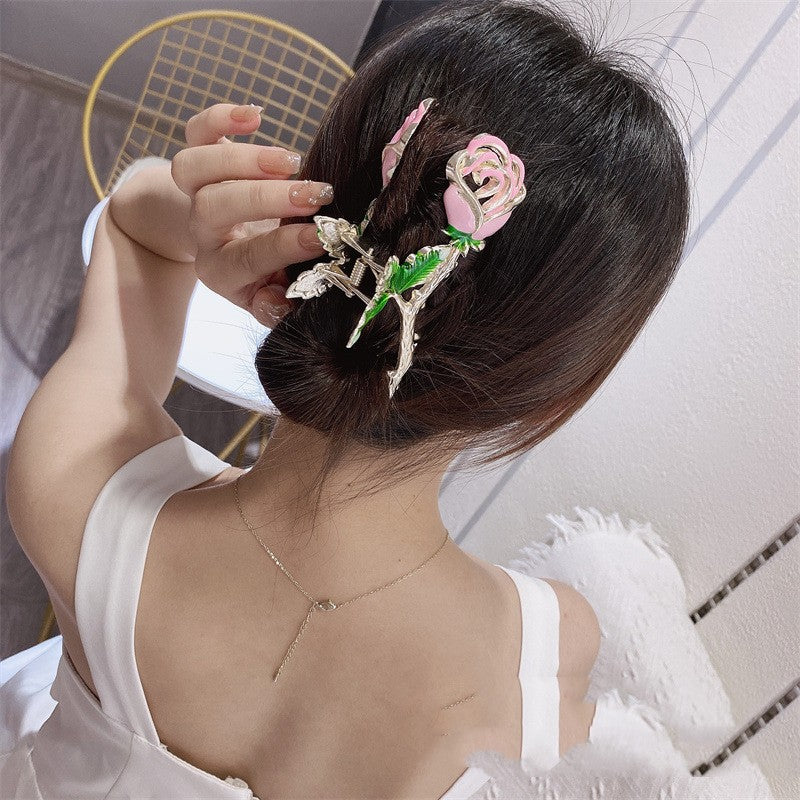 Rosy hair clip